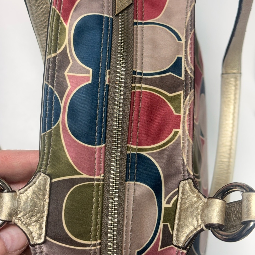 Coach Multicolor Tote with Gold Accents - Picture 9 of 12
